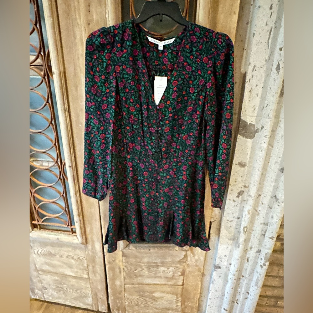 Veronica beard, size 12, black multicolored Riggins dress